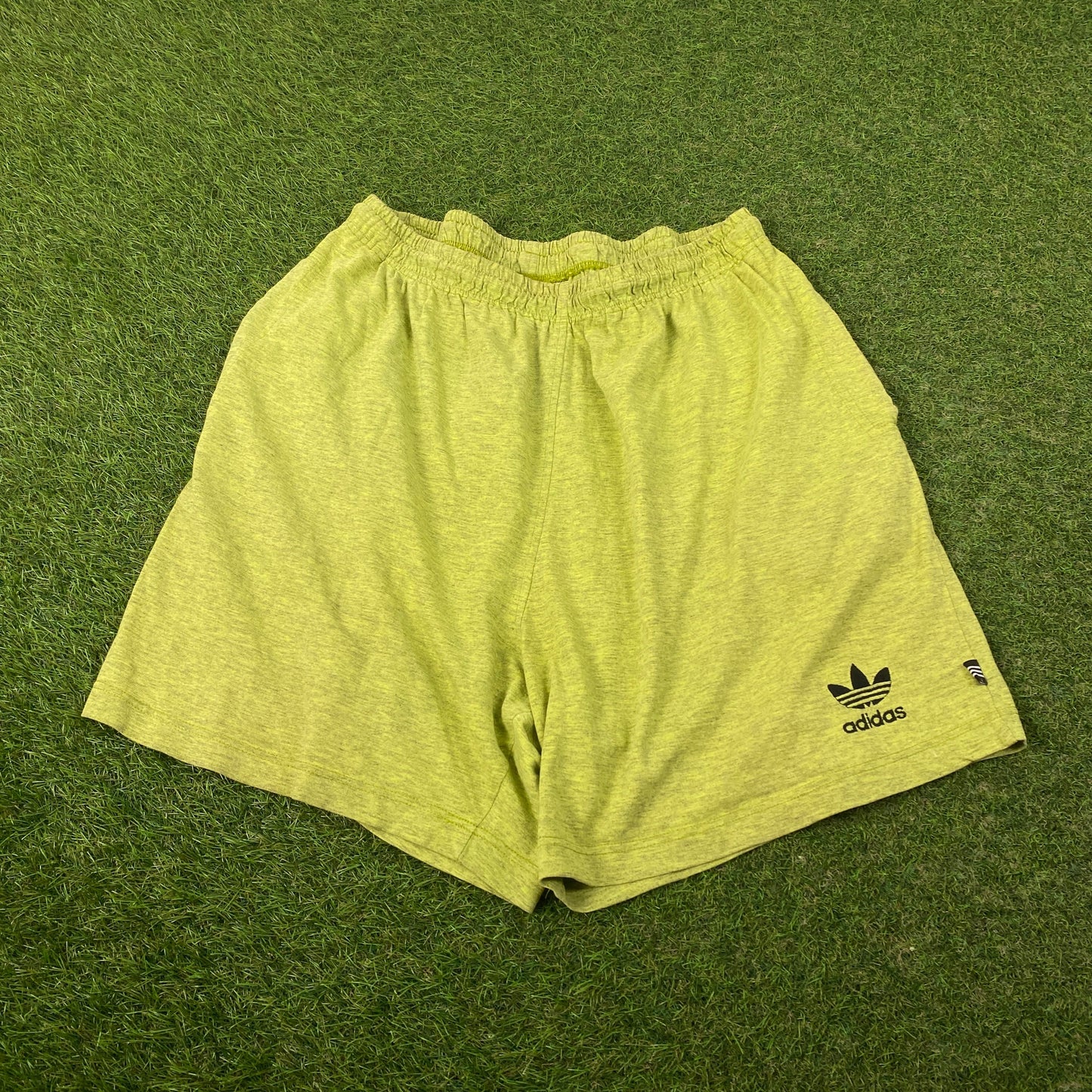 90s Adidas Cotton Trefoil Shorts Green XL