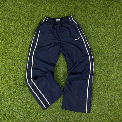 00s Nike Piping Windbreaker Tracksuit Set Jacket + Joggers Blue XL