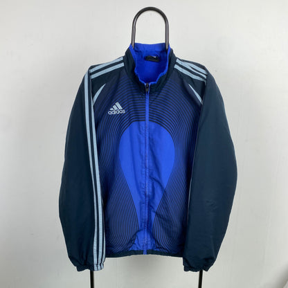 00s Adidas Windbreaker Jacket Blue Large