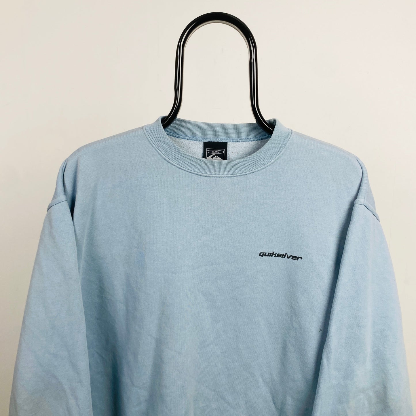Retro Quiksilver Surfwear Sweatshirt Blue Small
