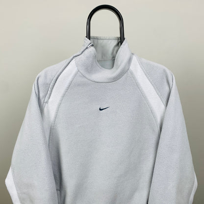 00s Nike Reversible Sidewinder Fleece Coat Jacket Grey Small