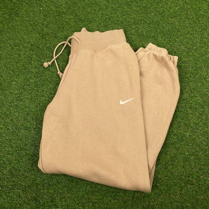 00s Nike Cotton Joggers Brown XS
