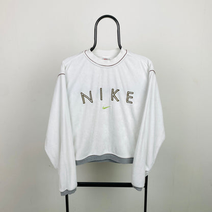 90s Nike Towelling Sweatshirt White XS