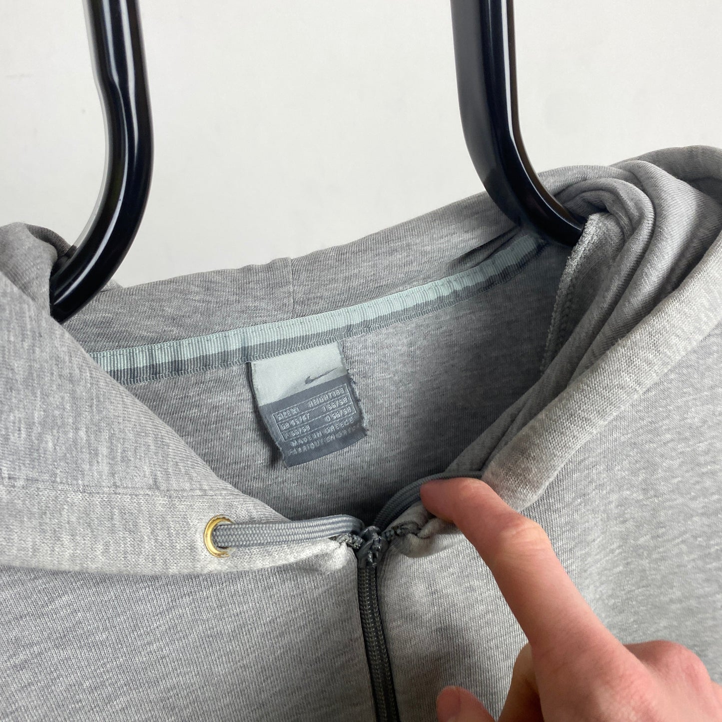 00s Nike Zip Heavyweight Hoodie Grey XL