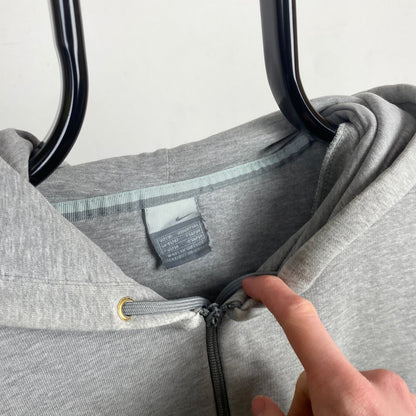 00s Nike Zip Heavyweight Hoodie Grey XL
