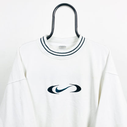 90s Nike Sweatshirt White Large