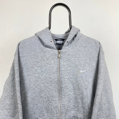 00s Nike Air Max Zip Heavyweight Hoodie Grey XL