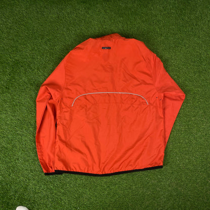 00s Nike Side Zip Windbreaker Jacket + Joggers Set Orange Medium