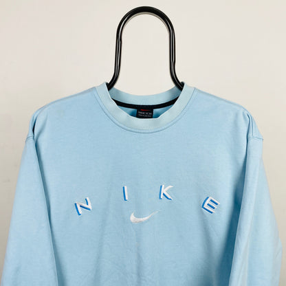 90s Nike Sweatshirt Baby Blue Medium