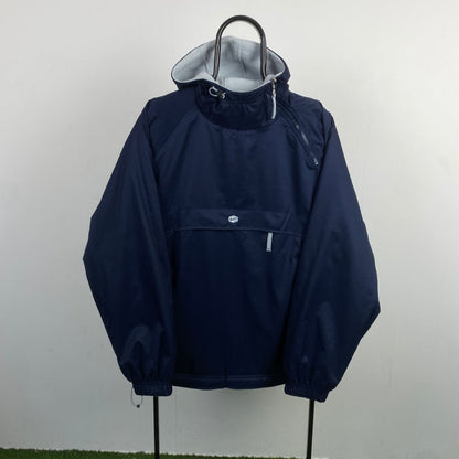 00s Nike Reversible Sidewinder Fleece Coat Jacket Blue Small