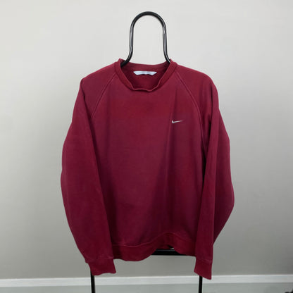 00s Nike Sweatshirt Red Large