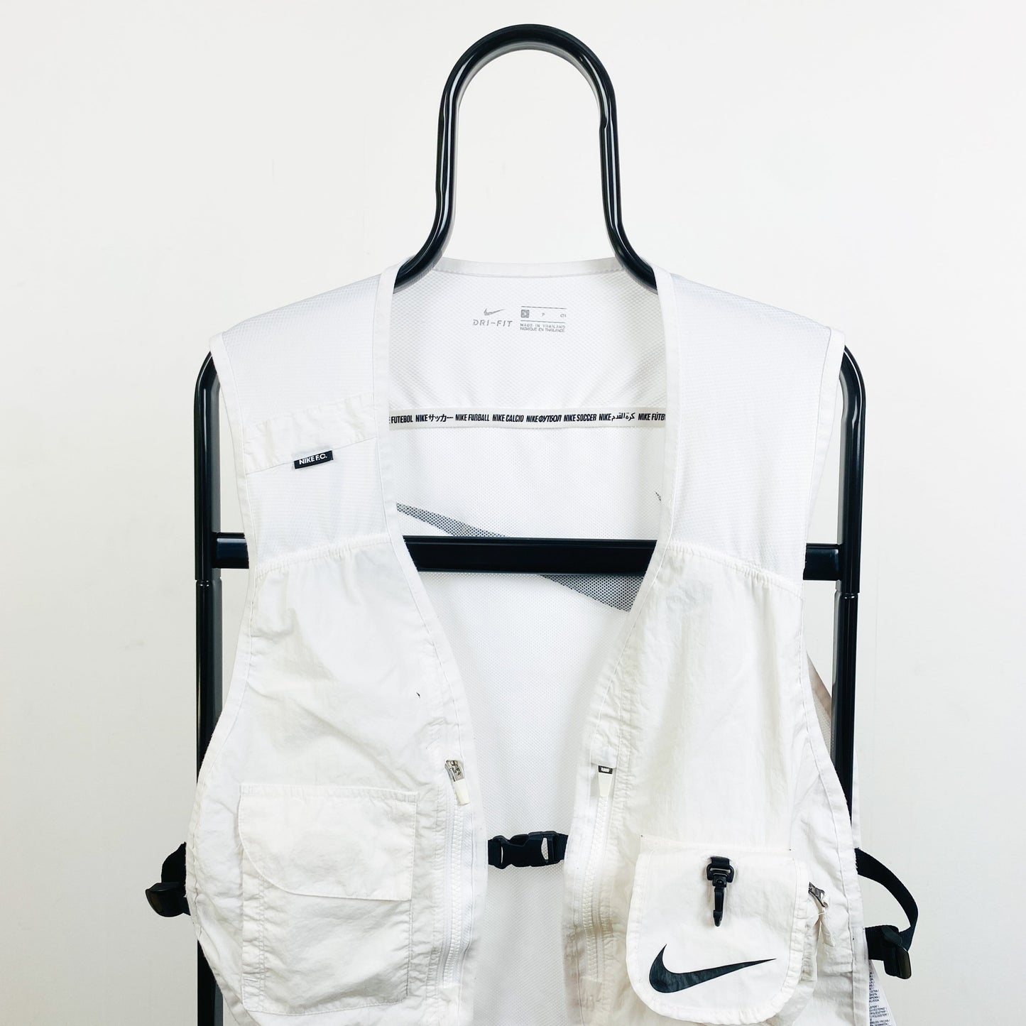 00s Nike Running Vest Gilet Jacket White Small