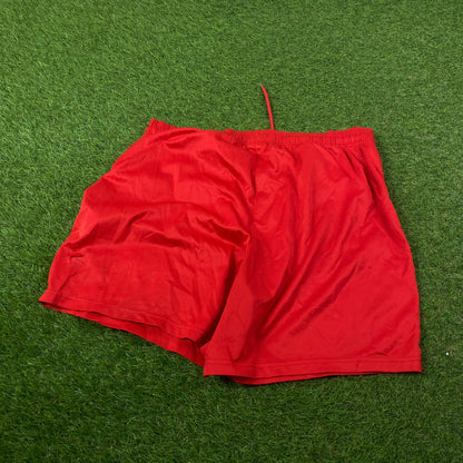 00s Nike Football Shorts Red Large