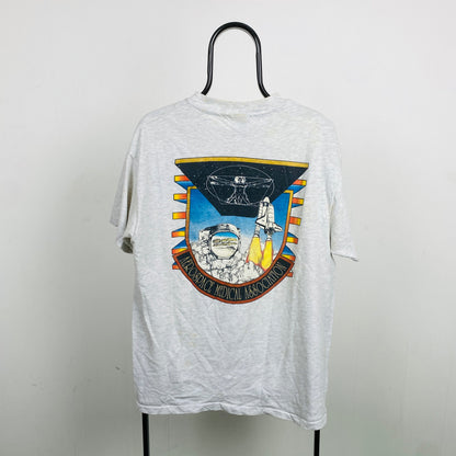 Retro 90s Hanes NASA T-Shirt Grey Large