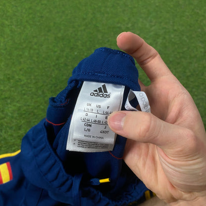90s Adidas Spain Football Shorts Blue Large