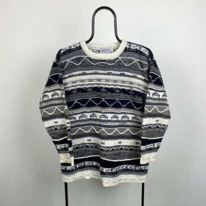 Retro Coogi Style Sweatshirt Black Large