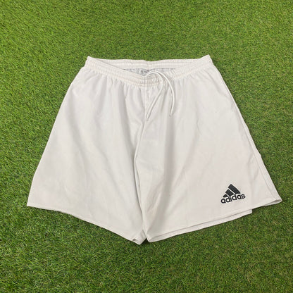 00s Adidas Football Shorts White Large