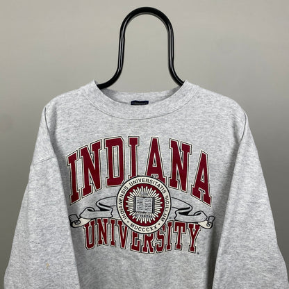 Retro 00s Indiana University Sweatshirt Grey XL