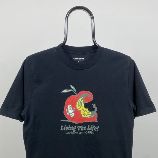 Retro 00s Carhartt T-Shirt Black Small