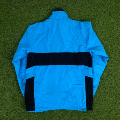 00s Nike Piping Windbreaker Jacket + Joggers Set Blue Small