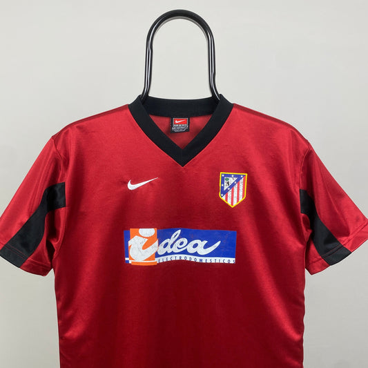 90s Nike Atletico Madrid Football Shirt T-Shirt Red XS