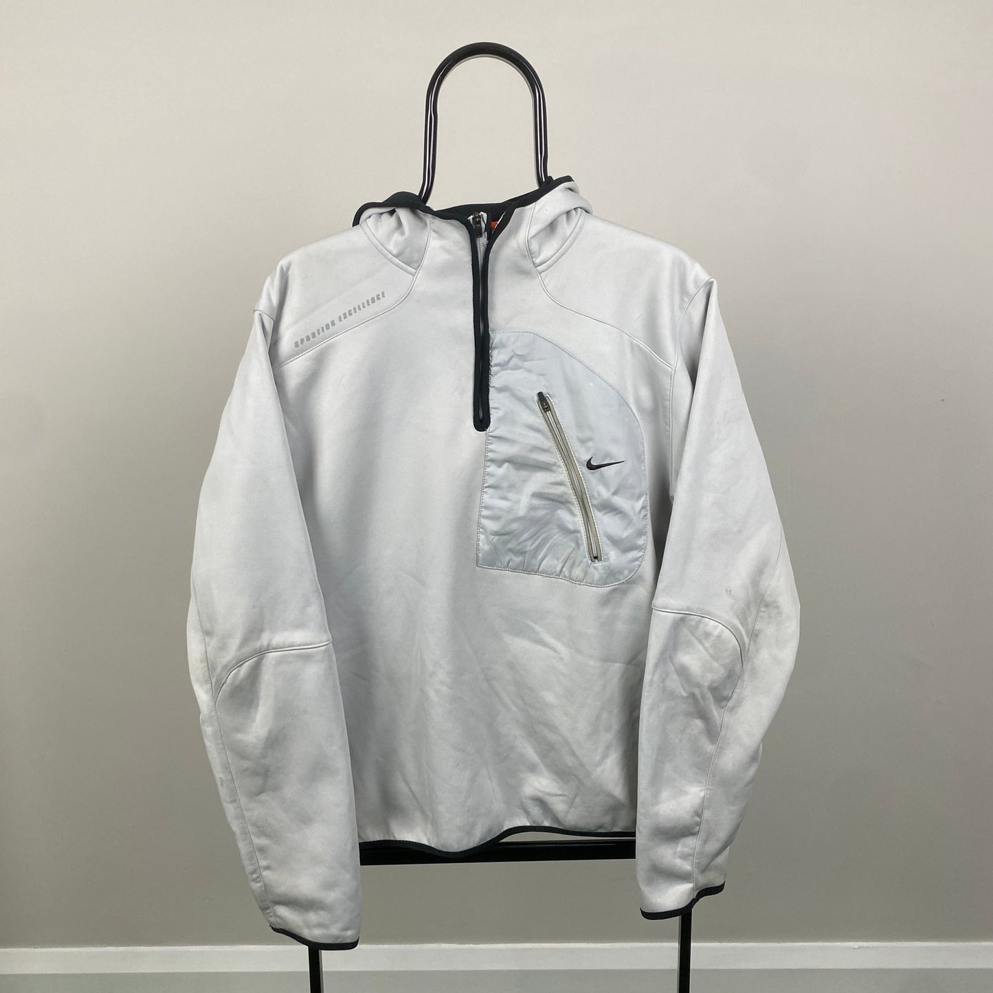 00s Nike Fleece Hoodie Grey Medium
