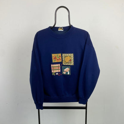 Retro Mouse Sweatshirt Blue Small