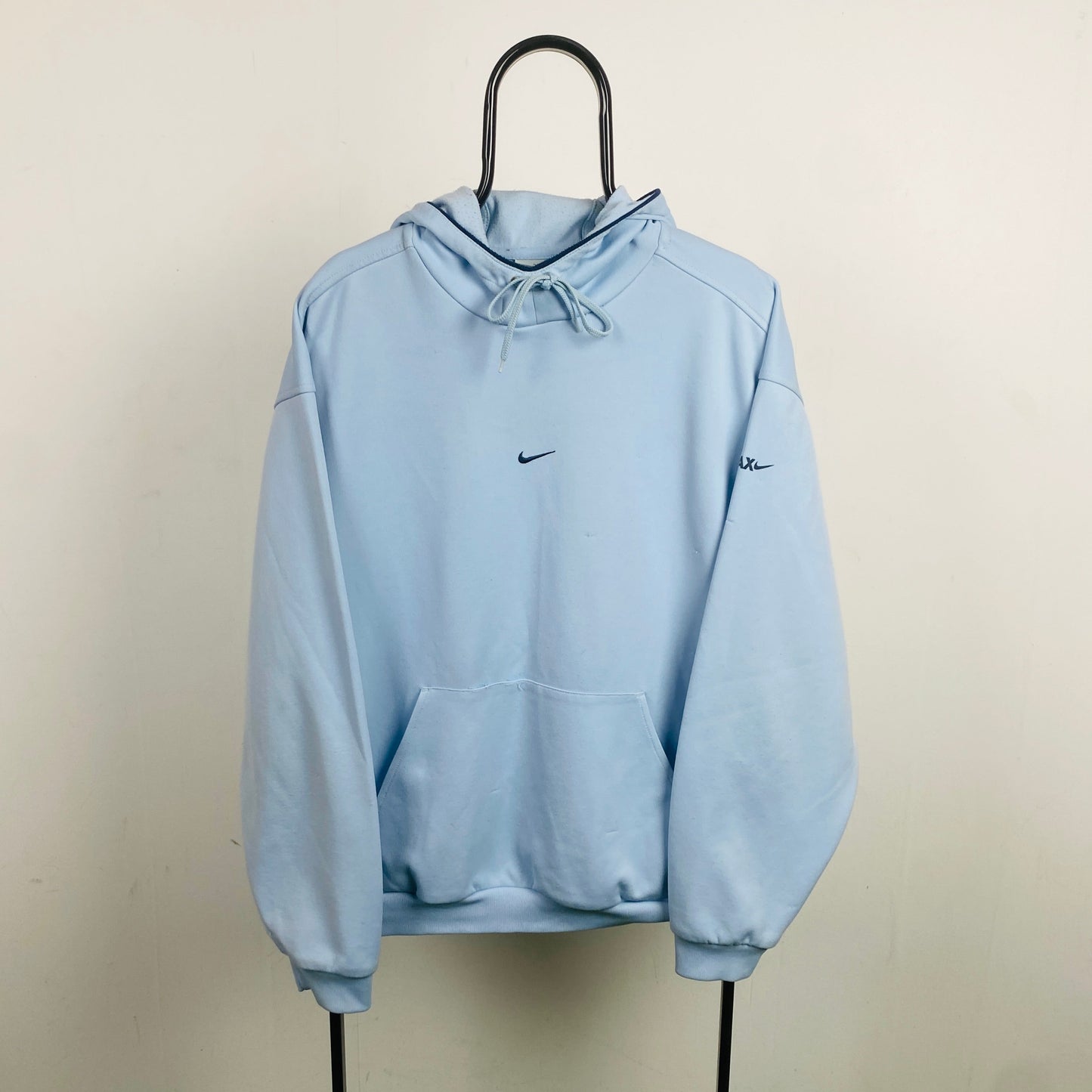 00s Nike Air Max Centre Swoosh Hoodie Baby Blue Large