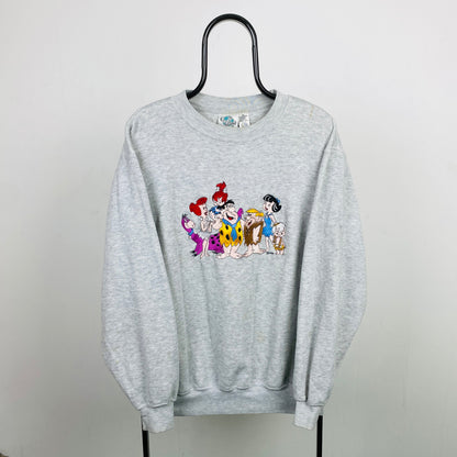 Retro 90s Flintstones Sweatshirt Grey XL