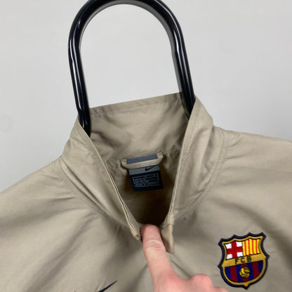00s Nike Barcelona Windbreaker Jacket Brown Small