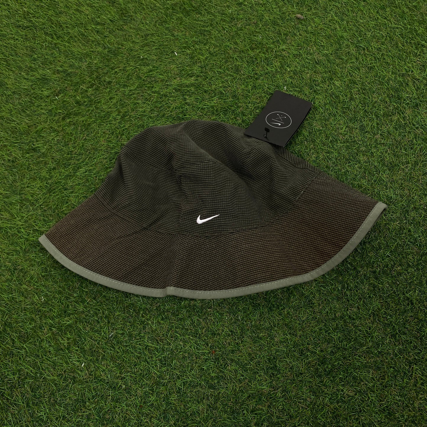 00s Nike Golf Reversible Bucket Hat Green Brown