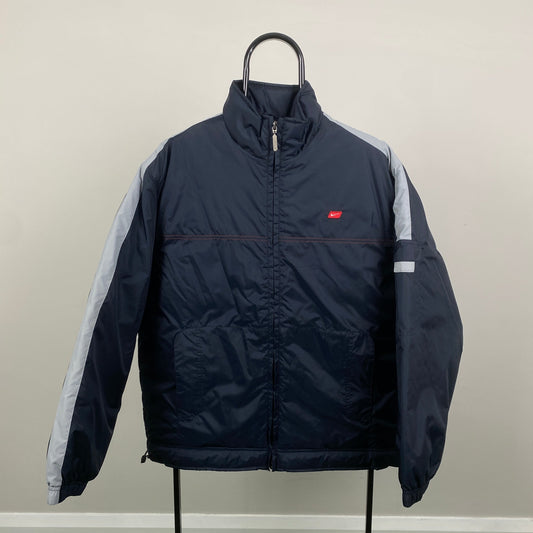 00s Nike Puffer Jacket Blue Medium