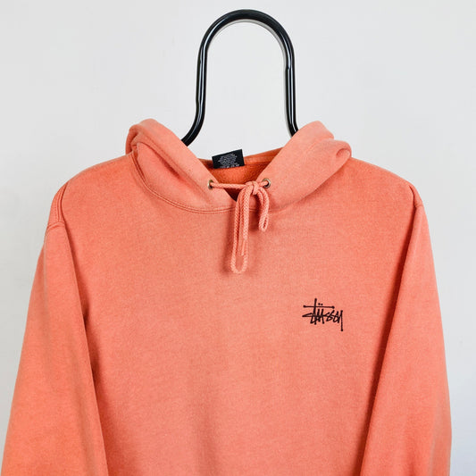 Retro 00s Stussy Hoodie Pink Large