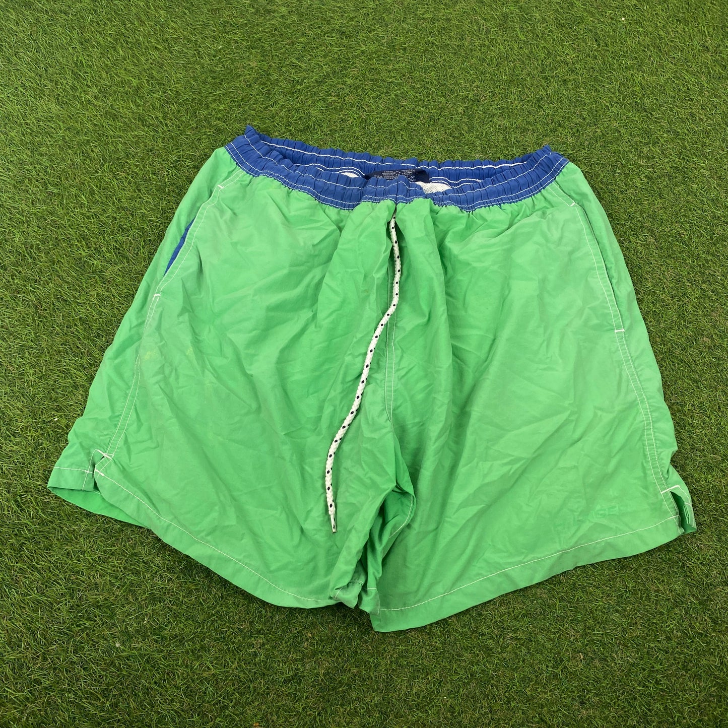 Retro Tommy Hilfiger Swim Shorts Green Large