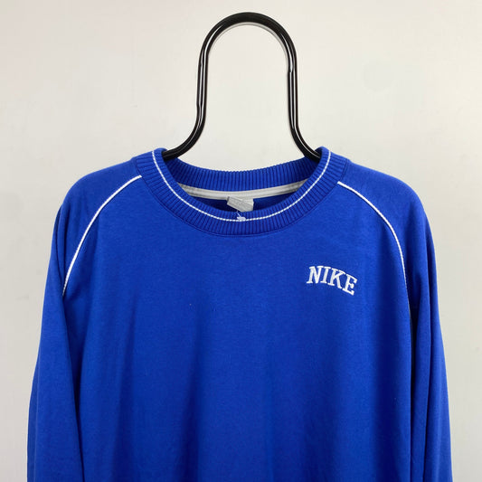 00s Nike Heavyweight Sweatshirt Blue XXL