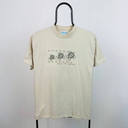 Retro Playa Del Carmen T-Shirt Brown Medium