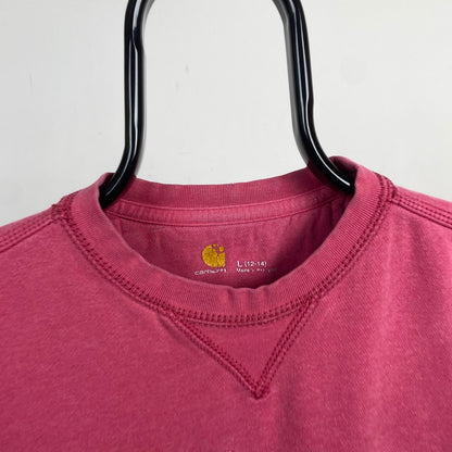 Retro Carhartt Sweatshirt Pink Large