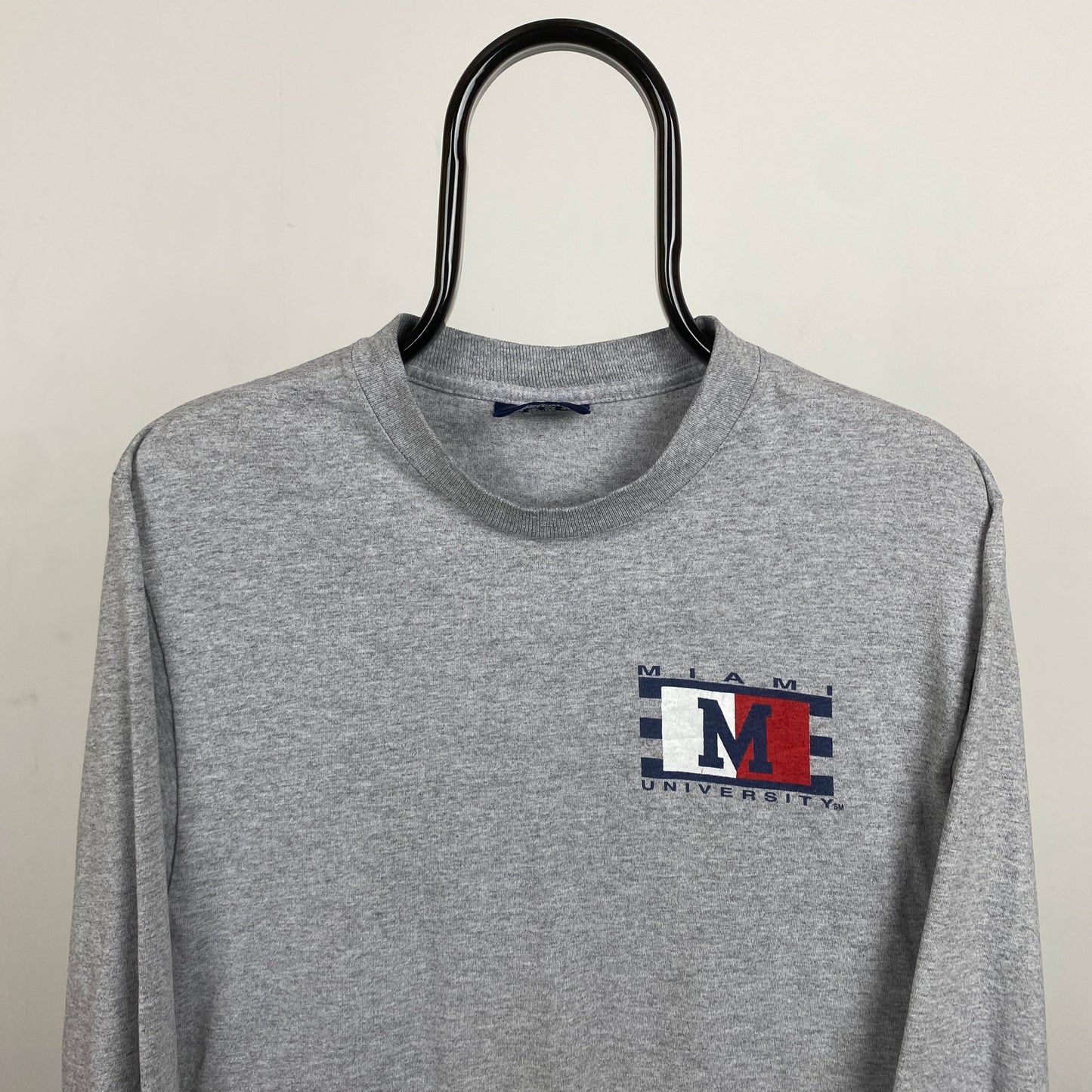 Retro Miami University T-Shirt Grey Small