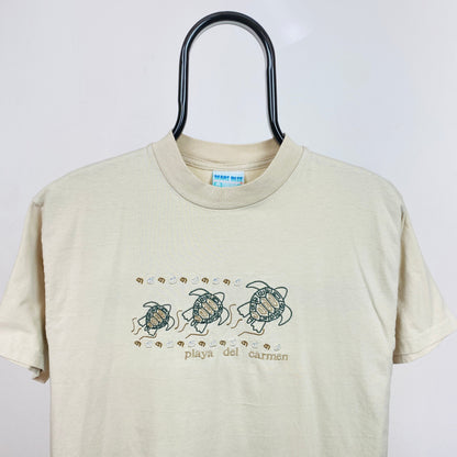 Retro Playa Del Carmen T-Shirt Brown Medium