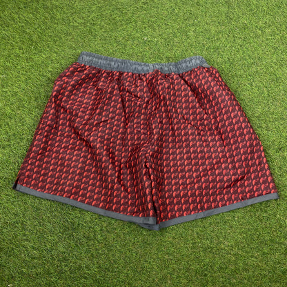 90s Nike Wavey Shorts Red Large