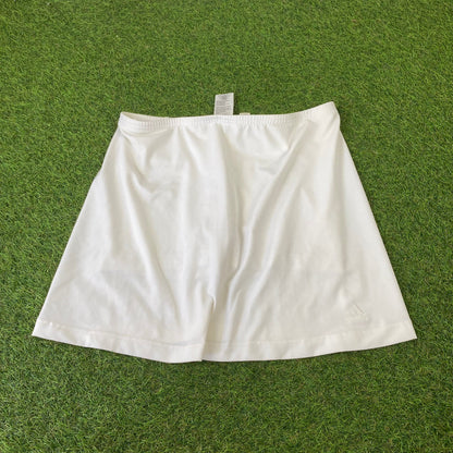90s Adidas Tennis Skirt Skort White Medium UK8/10