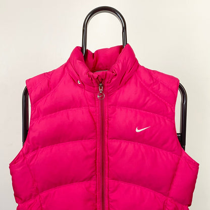 00s Nike Puffer Gilet Jacket Pink XS