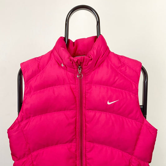 00s Nike Puffer Gilet Jacket Pink XS