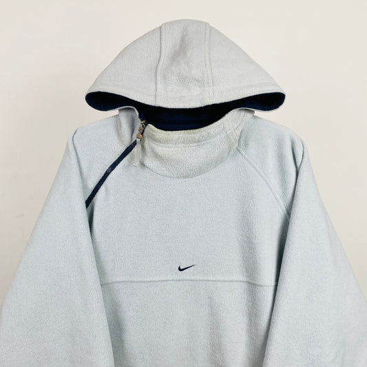 90s Nike Sidewinder Reversible Fleece Coat Jacket Baby Blue XL