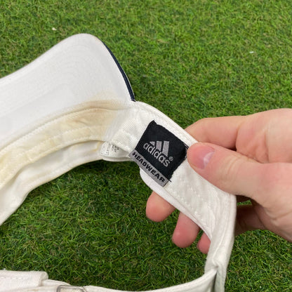 90s Adidas Visor Sun Hat White