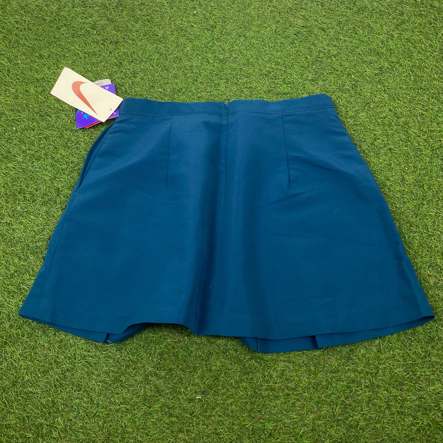 Vintage Nike Pleated Skirt With Pockets Blue Large