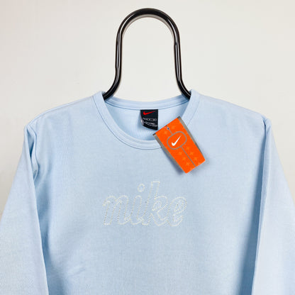 90s Nike Sweatshirt Baby Blue Small