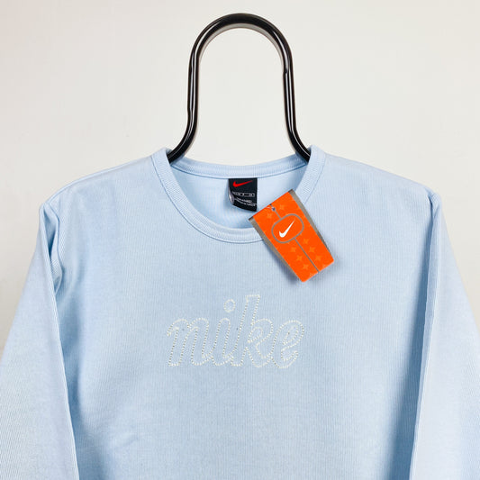 90s Nike Sweatshirt Baby Blue Small