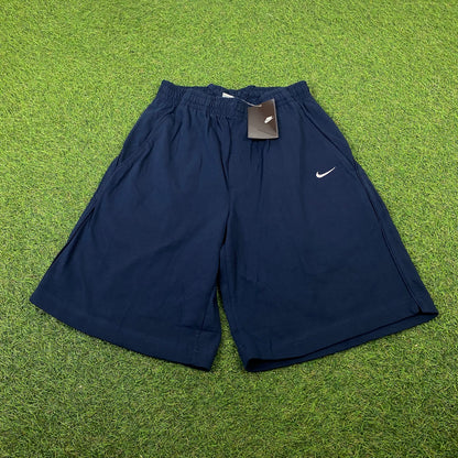 90s Nike Cotton Shorts Blue Small