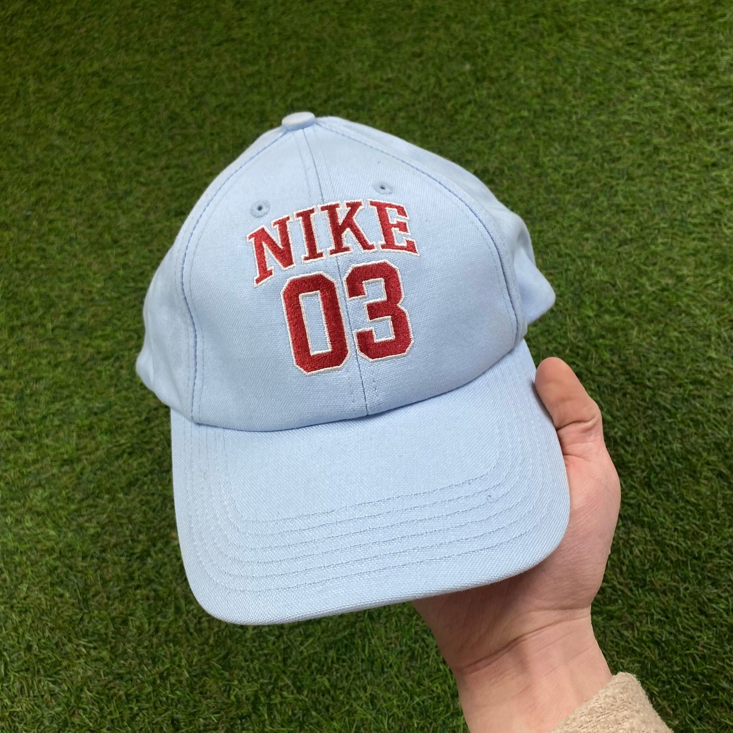 Vintage Nike Spell Out Hat Baby Blue